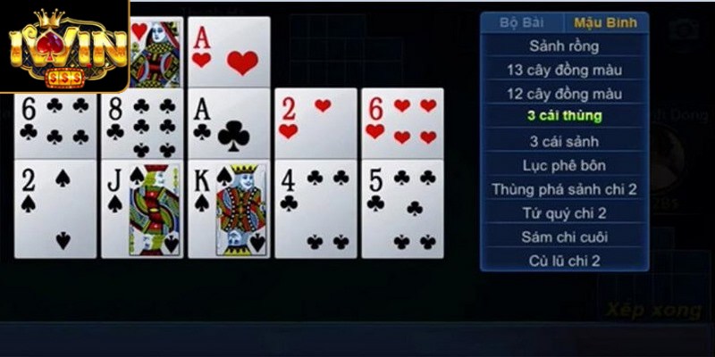 Bet thủ có tối đa 90 giây để sắp xếp bài của mình thành ba chi 